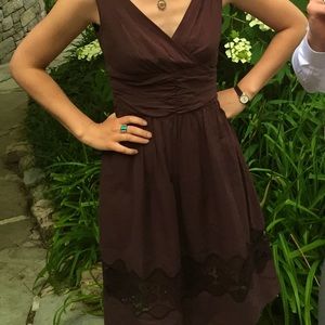 A-Line dress, high waist, empire skirt, lace feature